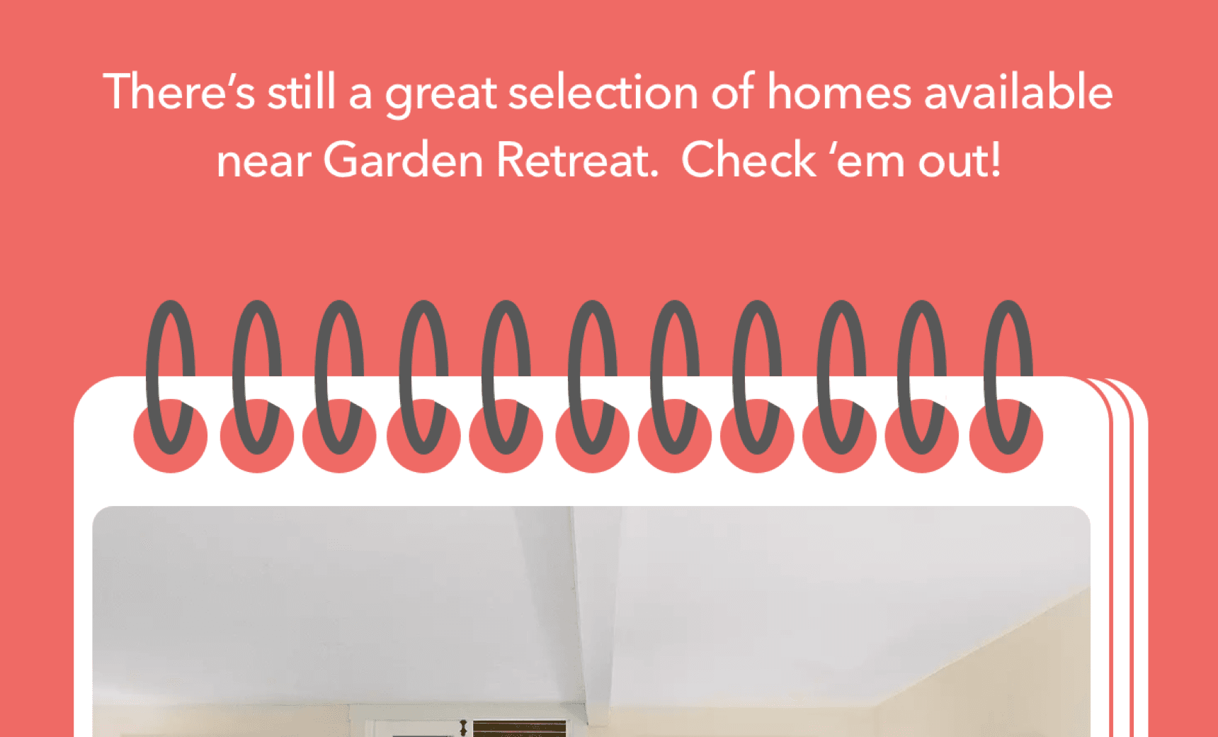 Airbnb email design with red background and notepad